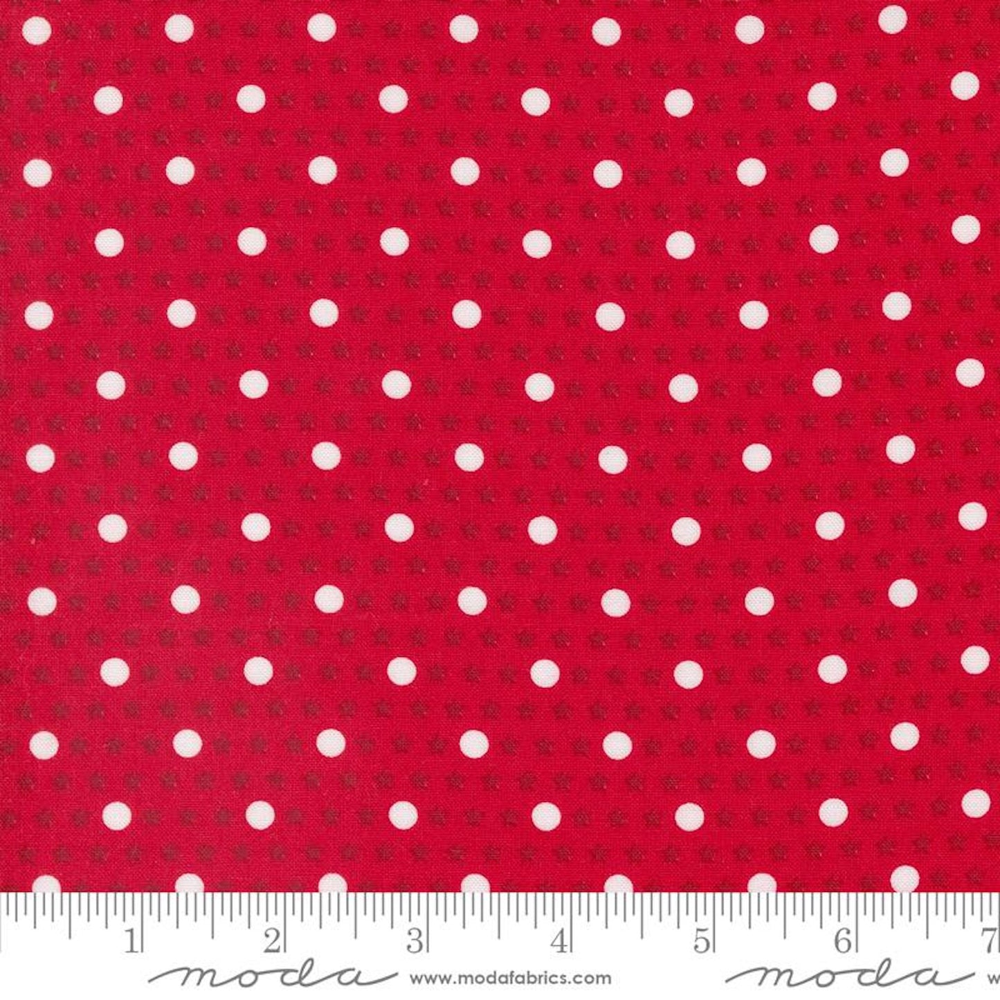 Starberry- Red Polka Star: Sold By The 1/2 Yard