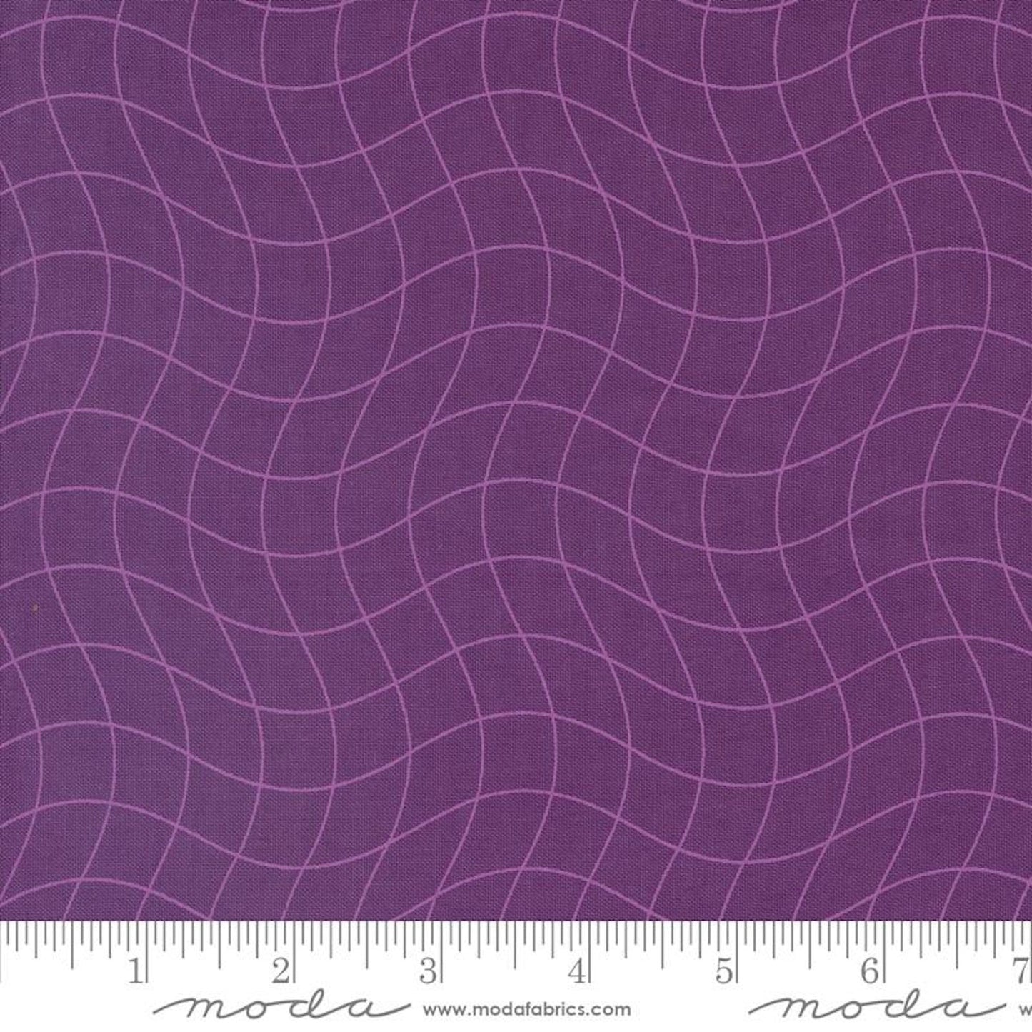 Rainbow Spice- Eggplant Wavy Checkerboard: Sold by the 1/2 yard