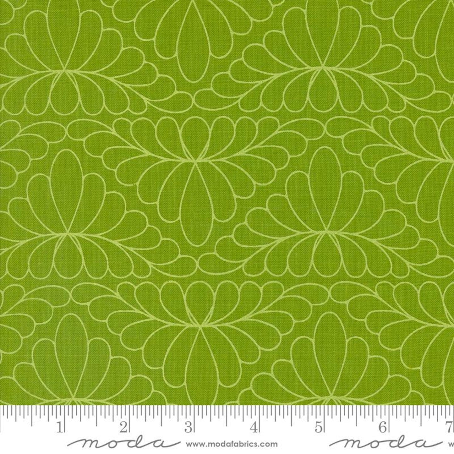 Rainbow Spice- Peridot Feather Arc: Sold by the 1/2 yard