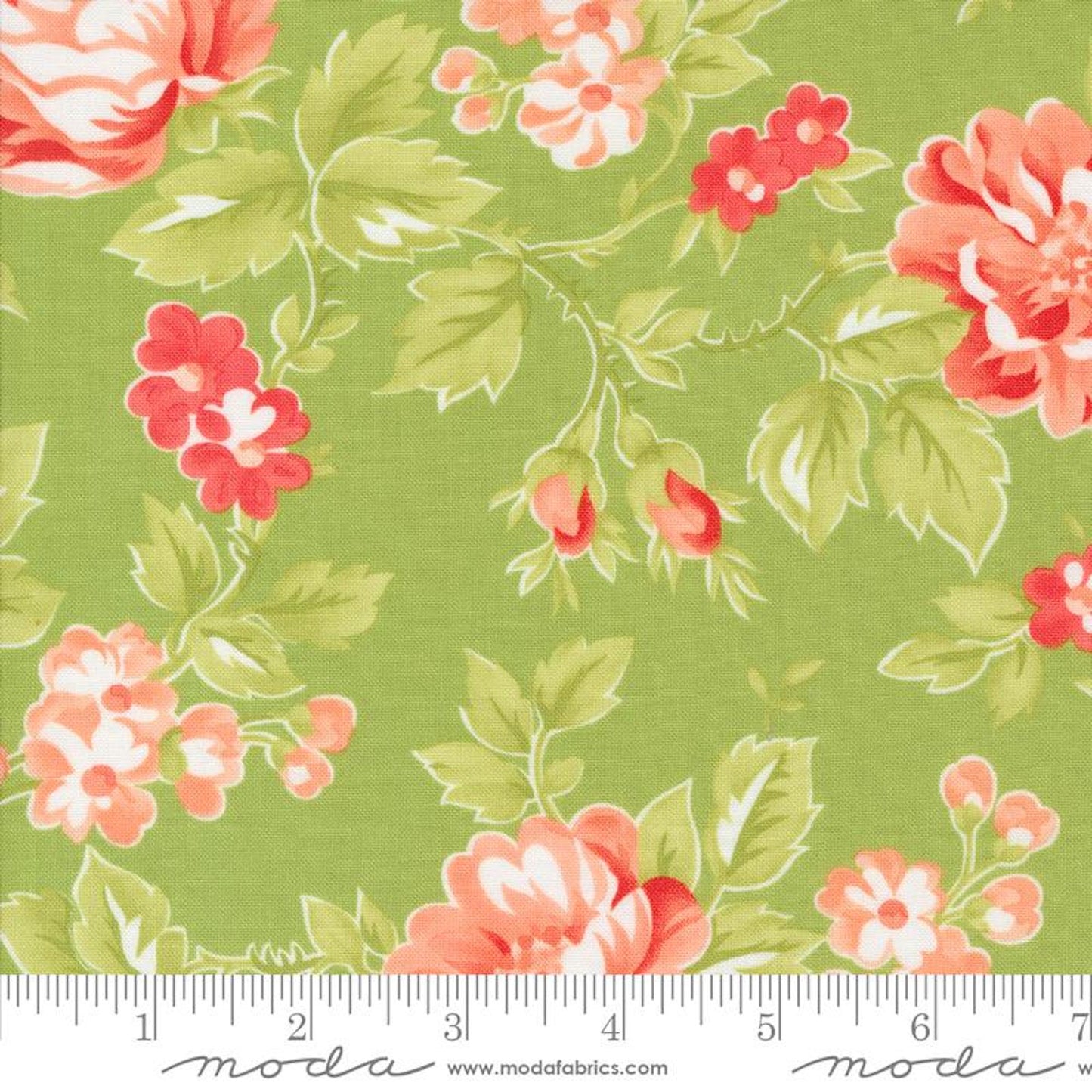 Jelly & Jam- Green Apple Summer Bloomers: Sold By The 1/2 Yard