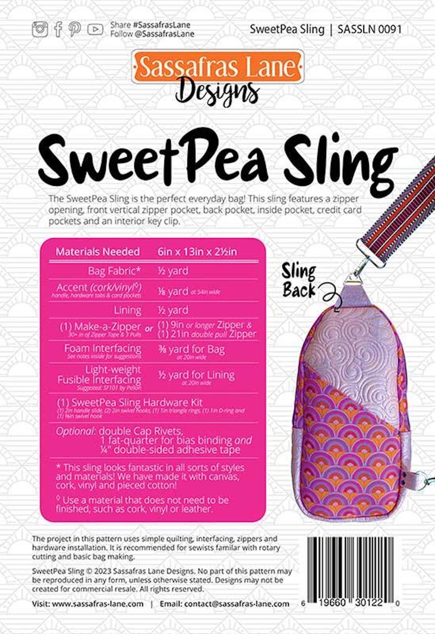 SweetPea Sling Crossbody Pattern