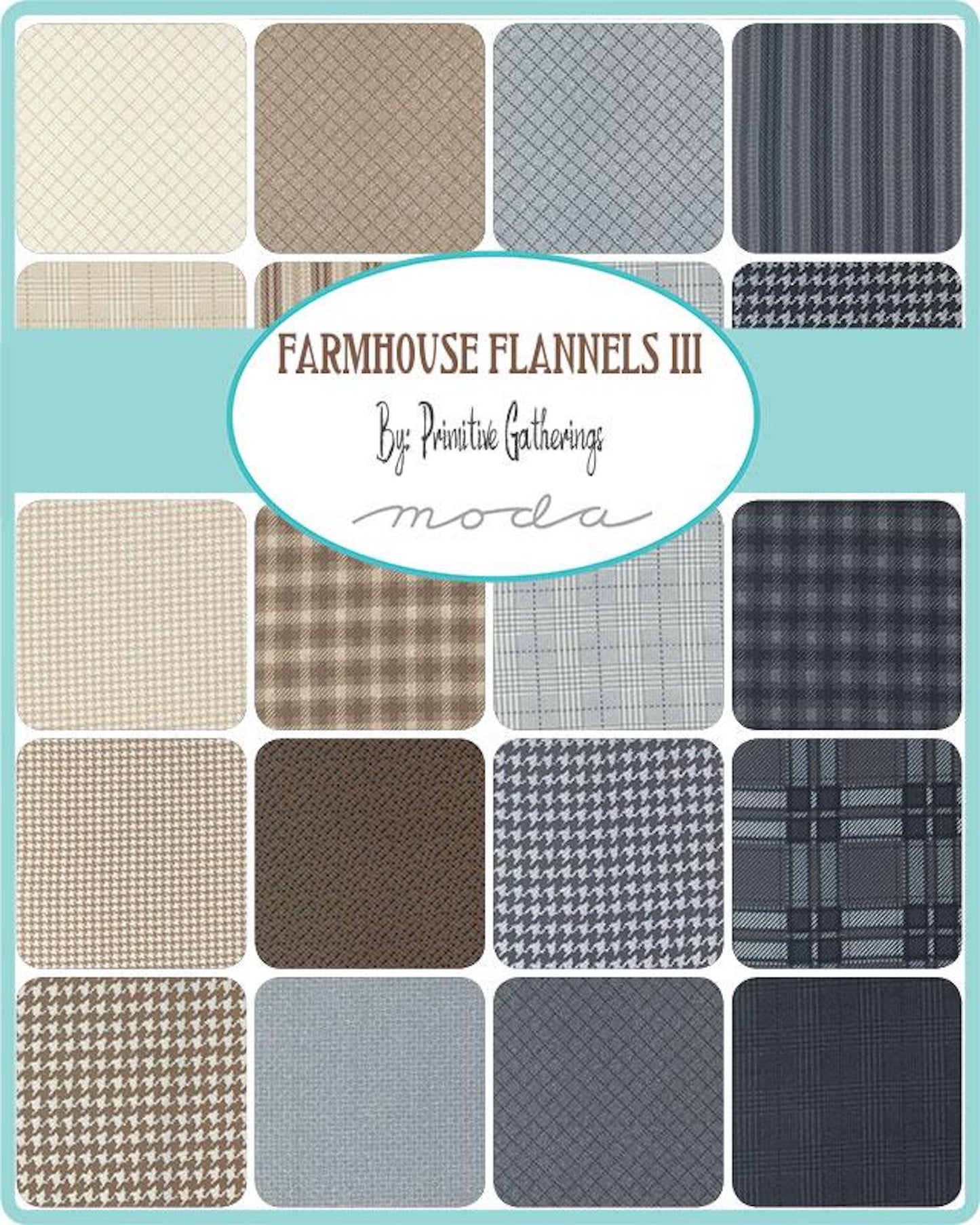 Farmhouse Flannels 3- Fat Quarter Bundle: 37 Piece