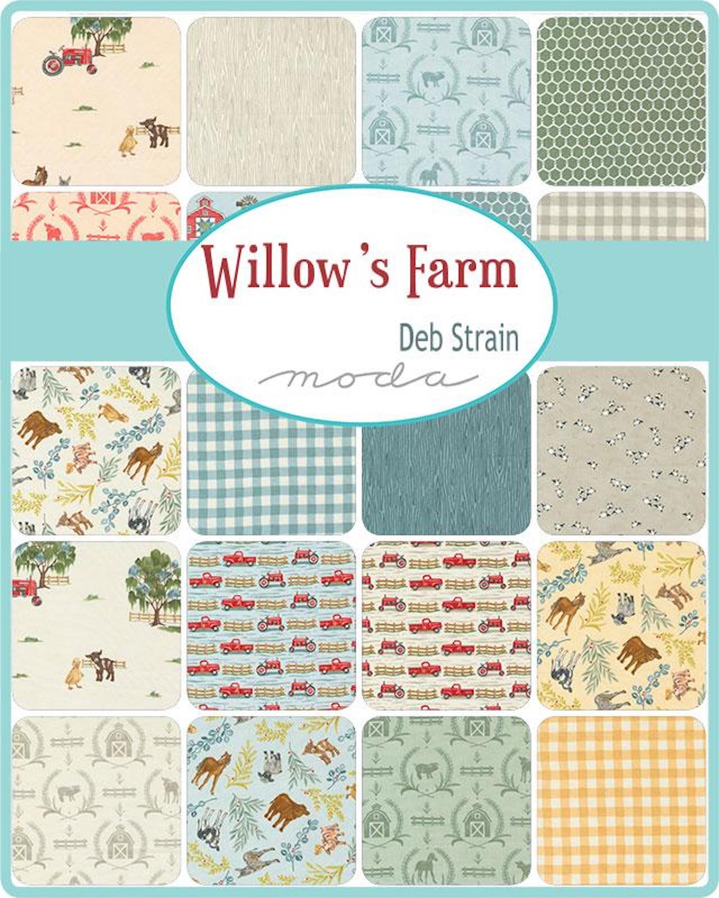 Willows Farm Mini Charm Pack- 42 PCS- Moda