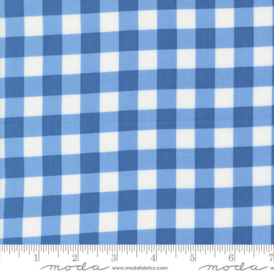 Coriander Colors- Blue Check: Sold by the 1/2 yard