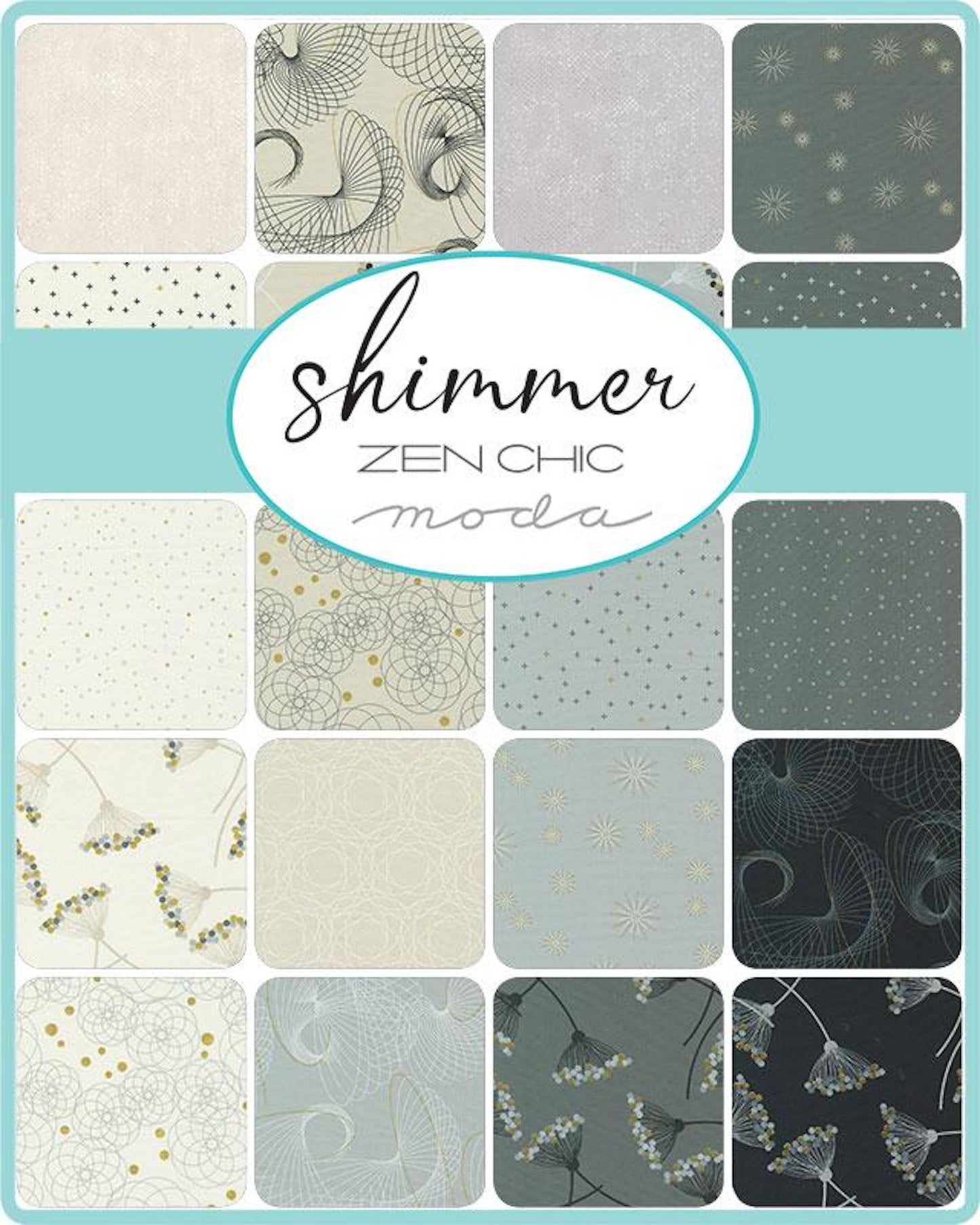 Shimmer Mini Charm Pack- 42 PCS- Moda