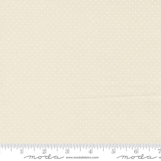 Enchantment- Porcelain White Swiss Dot: Sold By The 1/2 Yard