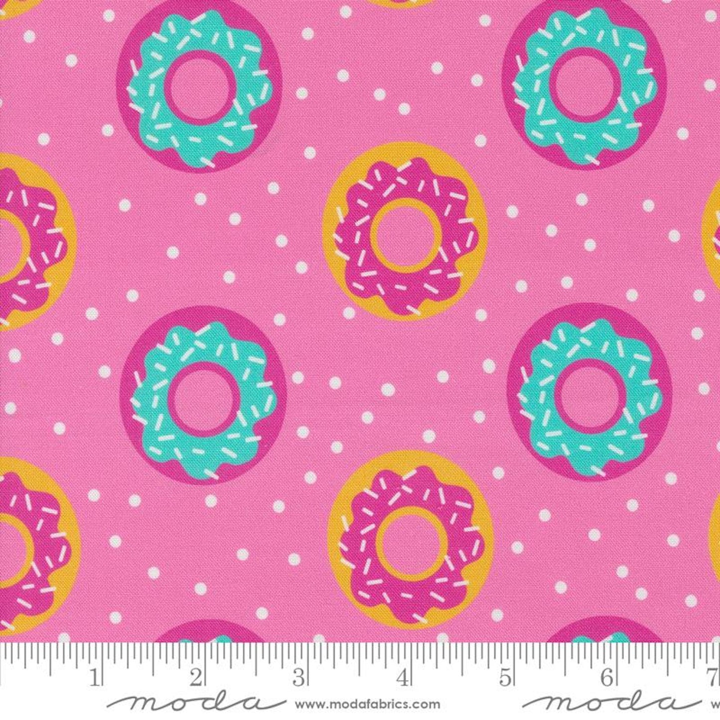 Snack Shack- Berrylicious Donut Worry, Be Happy: Sold By The 1/2 Yard