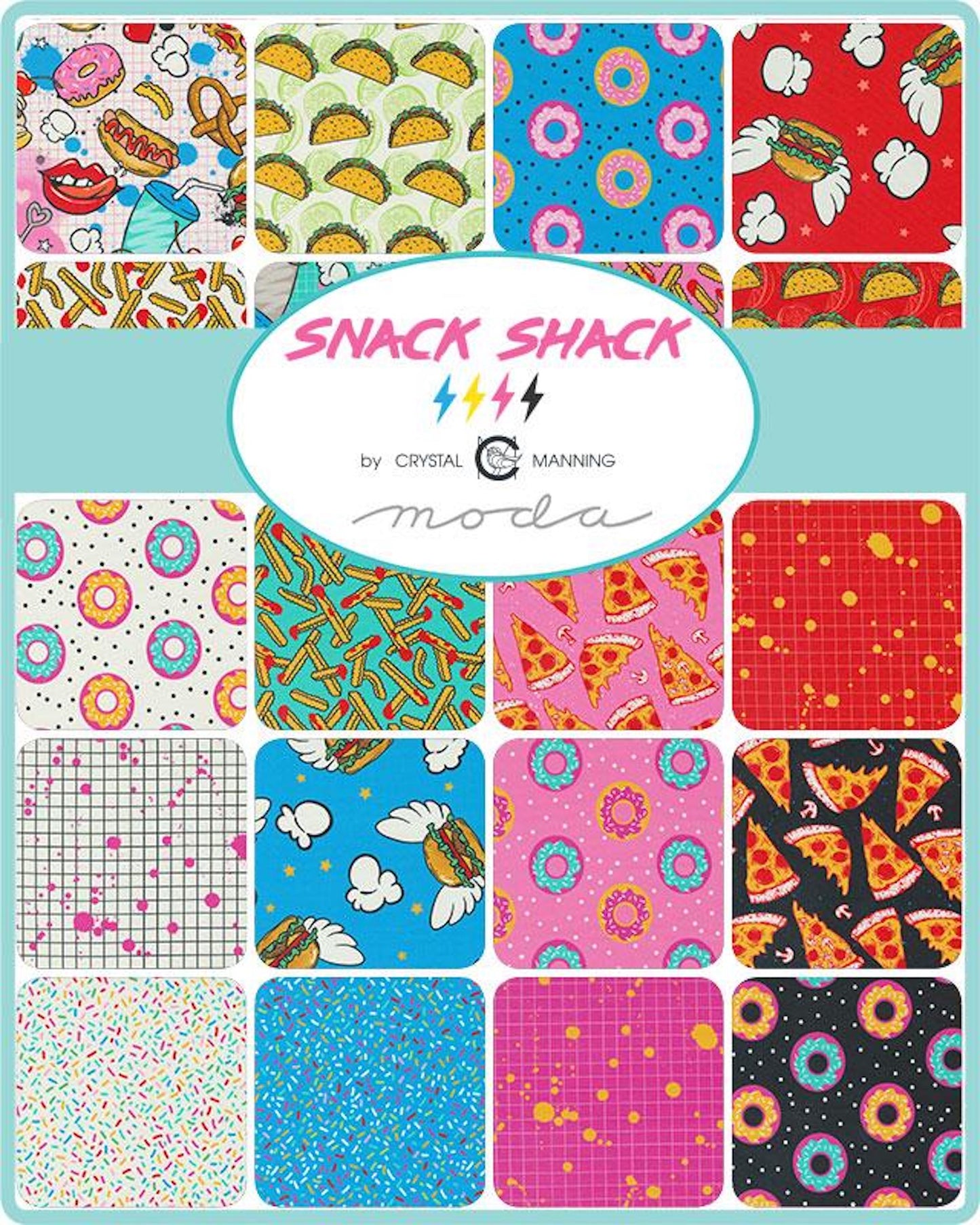 Snack Shack Charm Pack- 42 PCS- Moda