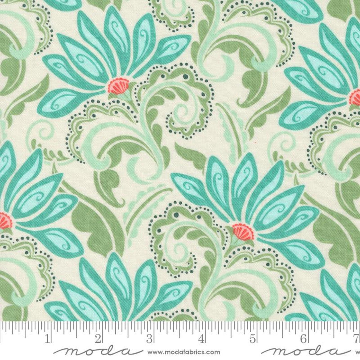 Tango- Cream Sea Valencia: Sold By The 1/2 Yard.