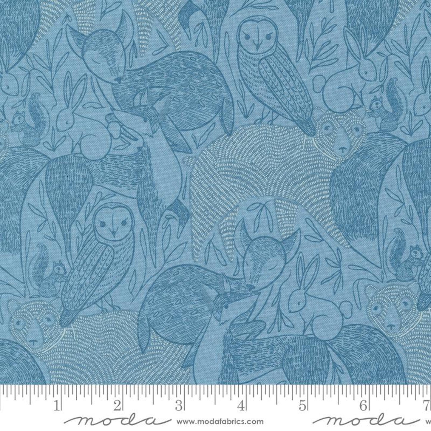 Woodland Wonder- Sky Woodland Wonder: Sold by the 1/2 Yard