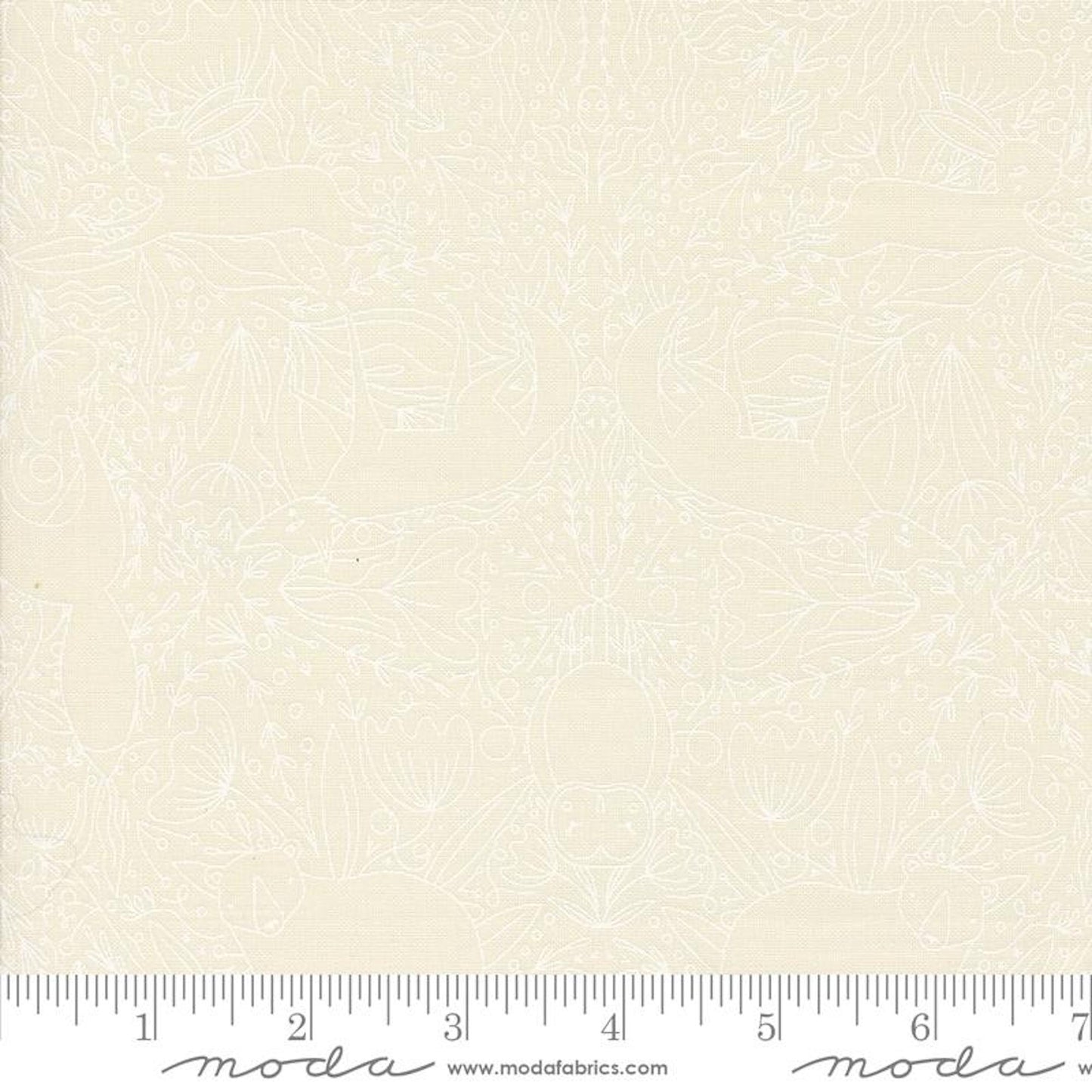 Woodland Wonder- Cloud White Frolic: Sold by the 1/2 Yard