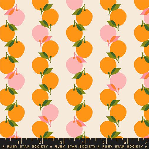 Juicy- Orange Stacked Up: Sold by the 1/2 yard.