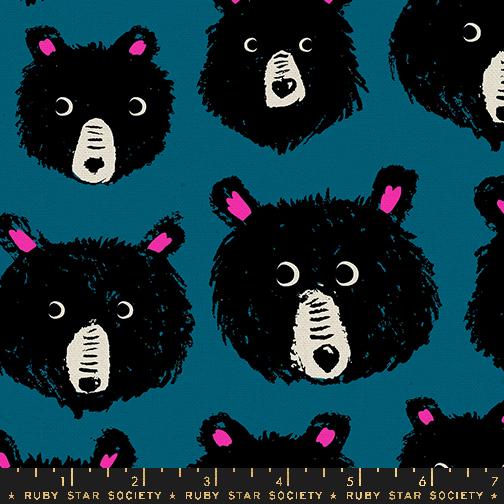 Teddy and The Bears- Thunder Teddy and The Bears, Canvas: Sold by the 1/2 yard