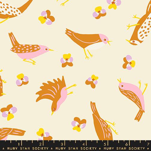 Bird is the Word- Natural Migration: Sold by the 1/2 yard