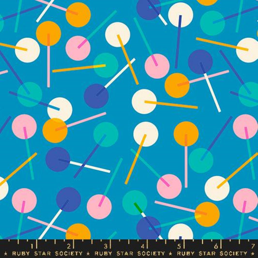 Eye Candy- Cerulean Lollies: Sold by the 1/2 yard