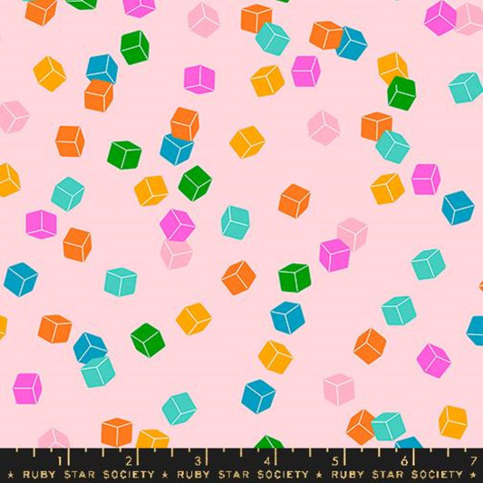 Eye Candy- Cotton Candy Cuby: Sold by the 1/2 yard