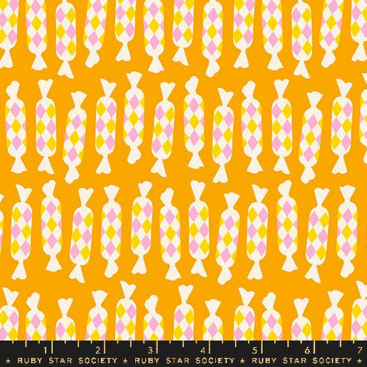 Eye Candy- Clementine Diamond Candies: Sold by the 1/2 yard