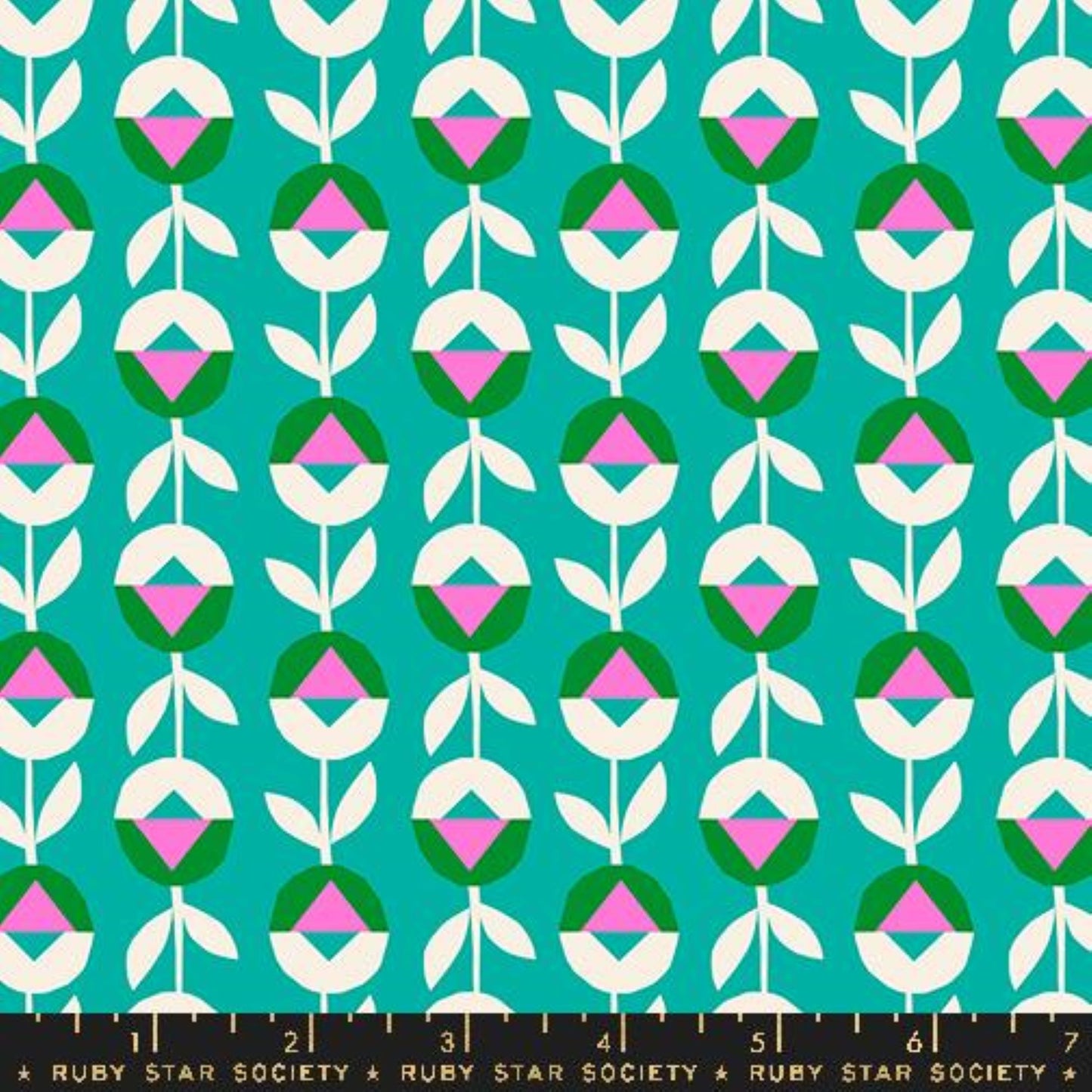 Eye Candy- Tropic Flower Chain: Sold by the 1/2 yard