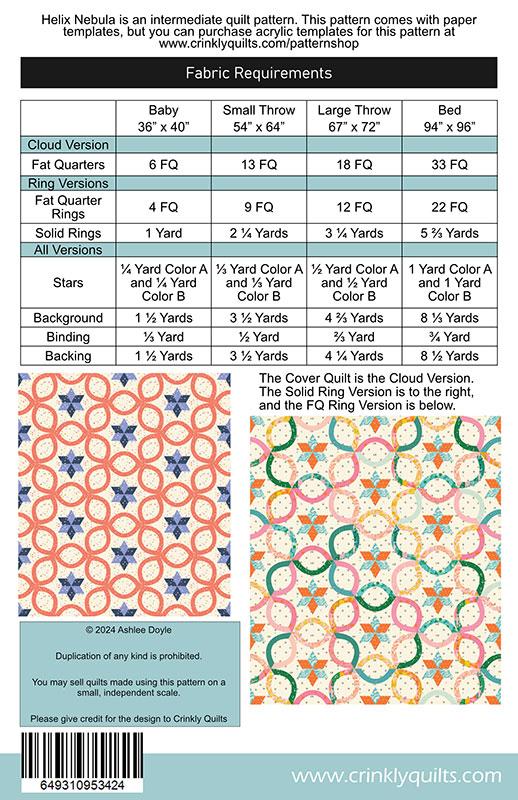 Helix Nebula Quilt Pattern