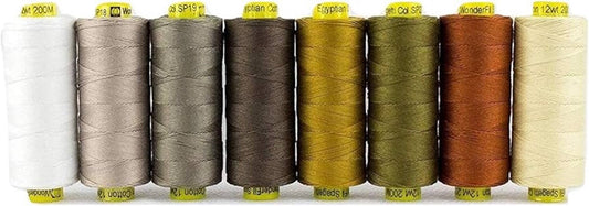 WonderFil Spagetti Color Set: Neutrals, 8 Spools