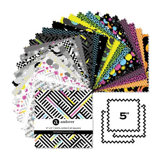 Prismatic- 5" Charm Square: 42pc