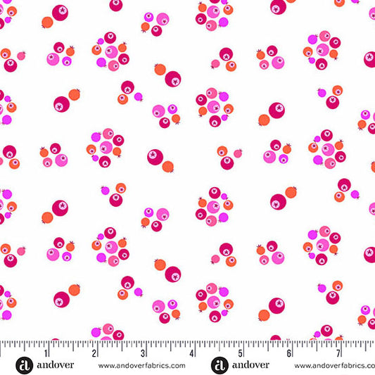 Perfect Day- Pink Bleubs: Sold by the 1/2 Yard.