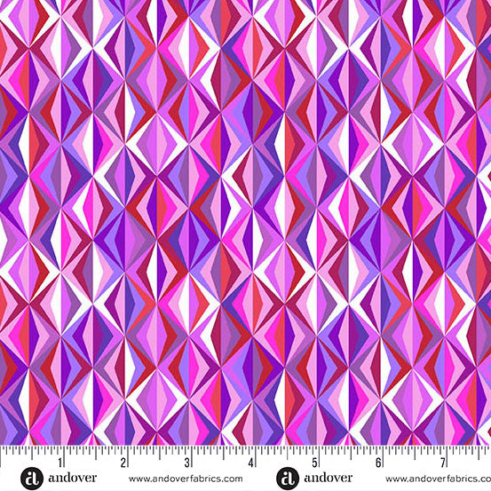 Perfect Day- Purple Prism: Sold by the 1/2 Yard