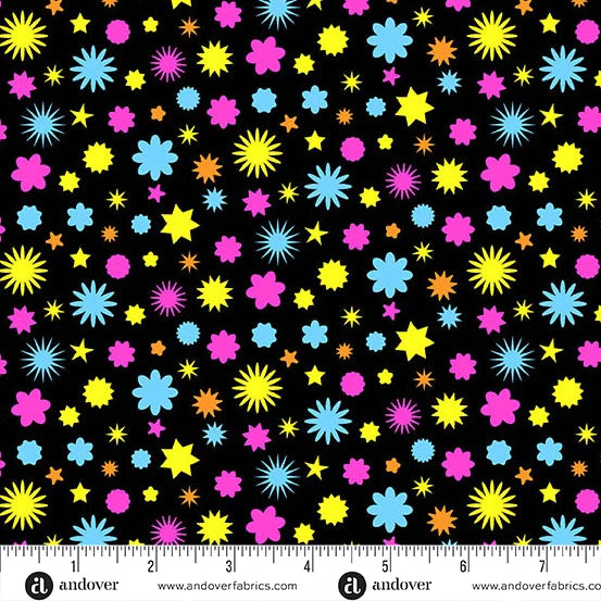 Prismatic- Burst Wingalings: Sold by the 1/2 Yard.