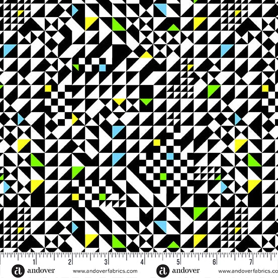 Prismatic- Cosmic Check It: Sold by the 1/2 Yard.