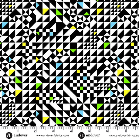 Prismatic- Cosmic Check It: Sold by the 1/2 Yard.