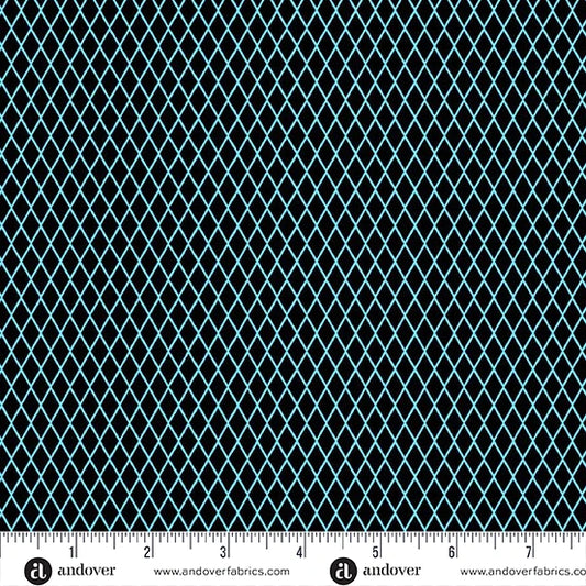 Prismatic- Electric Fishnet: Sold by the 1/2 Yard.