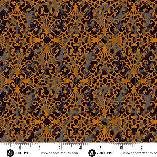 Nevermore- Orange Lace: Sold By The 1/2 Yard.
