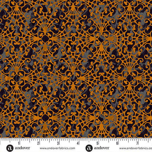 Nevermore- Orange Lace: Sold By The 1/2 Yard.