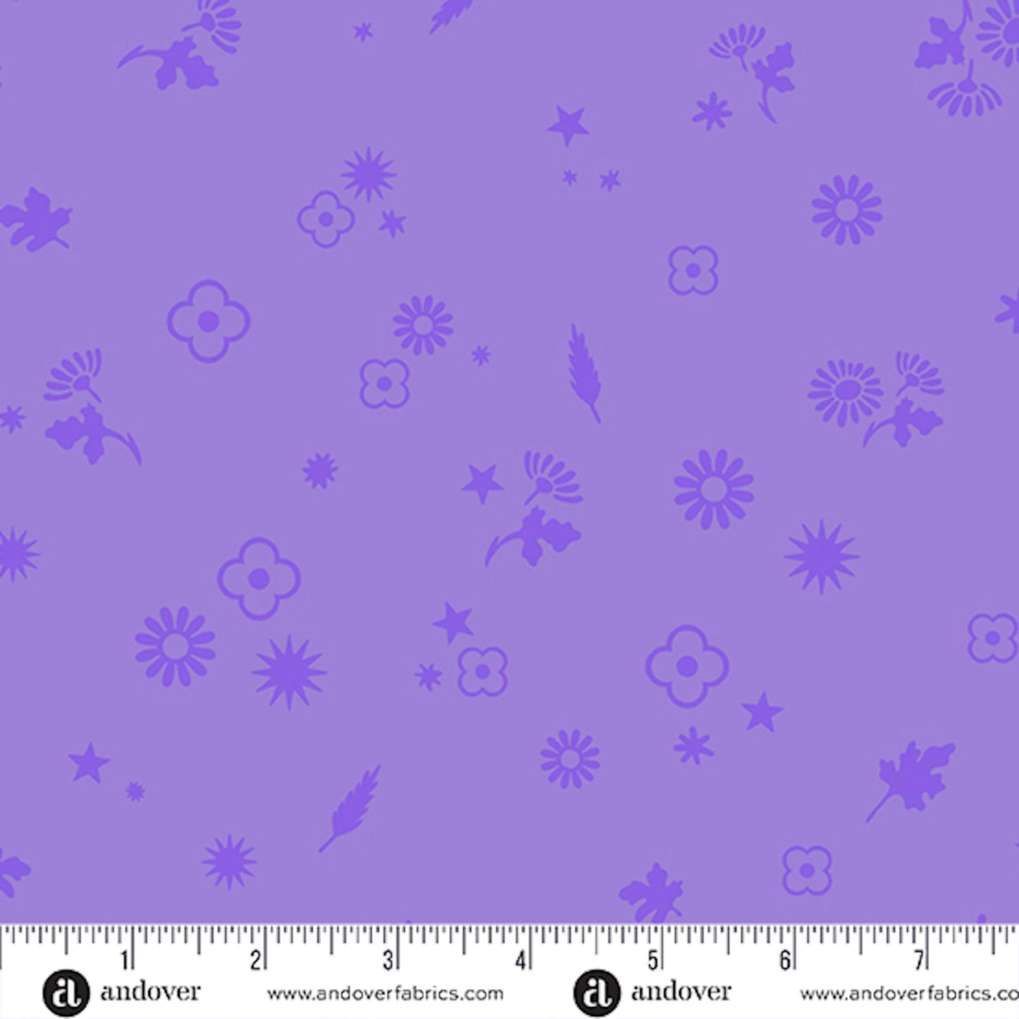 Postmark- Lilac Margin: Sold by the 1/2 yard.