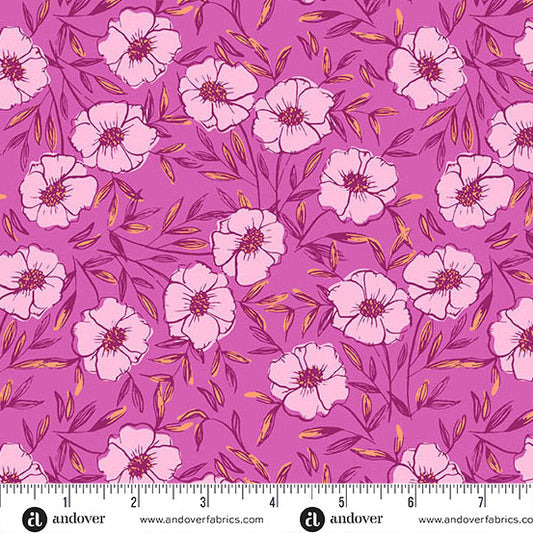 Petals and Stitches- Fandango Bouquet Bliss: Sold by the 1/2 yard