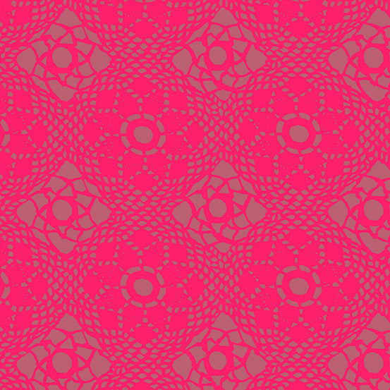 Sun Print 2021- Strawberry Crochet: Sold by the 1/2 yard