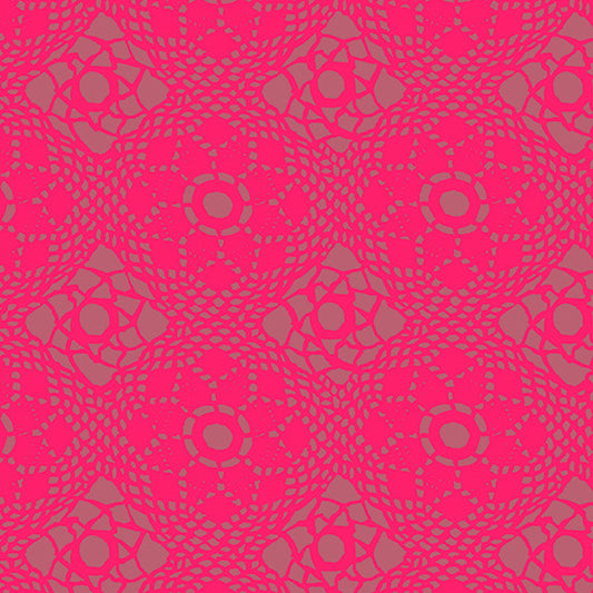 Sun Print 2021- Strawberry Crochet: Sold by the 1/2 yard