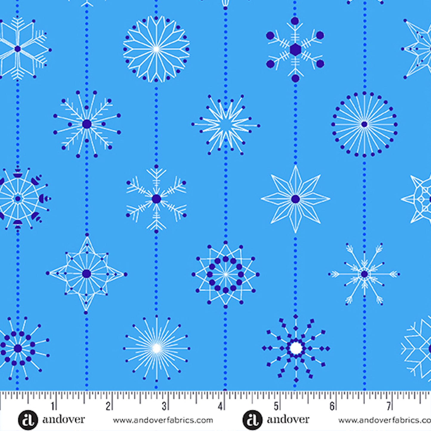 Deco Frost- Frost Snowflakes: Sold By The 1/2 Yard.