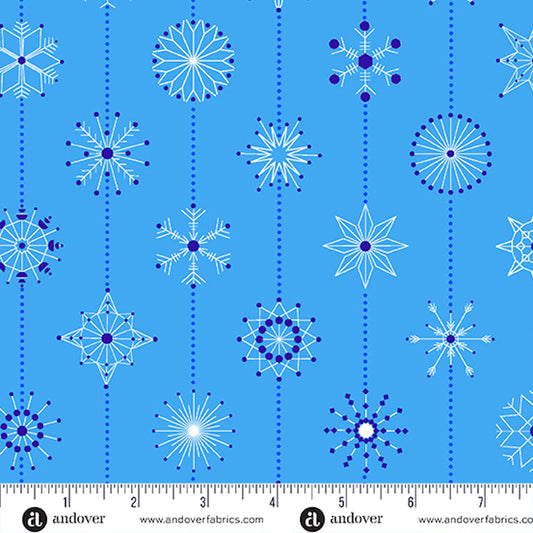 Deco Frost- Frost Snowflakes: Sold By The 1/2 Yard.