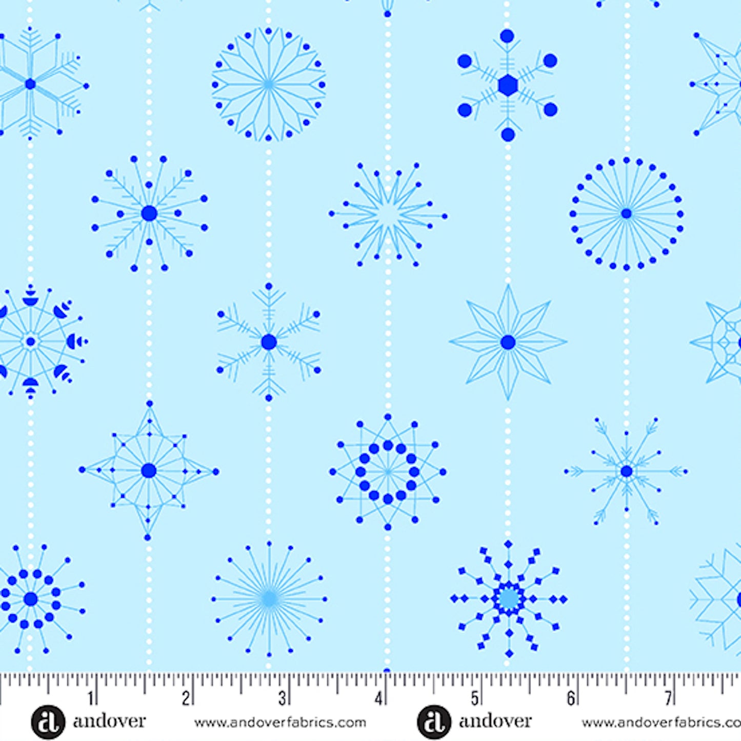 Deco Frost- Arctic Snowflakes: Sold By The 1/2 Yard.