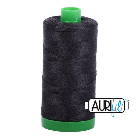 Aurifil 40wt Mako - 1092 Yards- Very Dark Gray