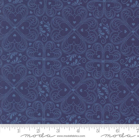 Legendary Love- Navy Valentine Damask: PREORDER