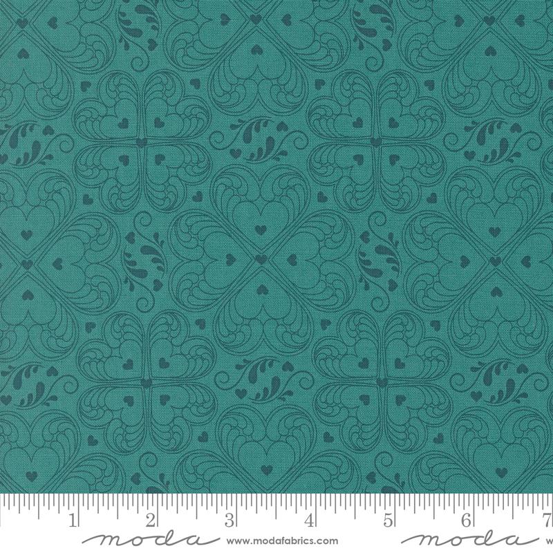 Legendary Love- Teal Valentine Damask: PREORDER