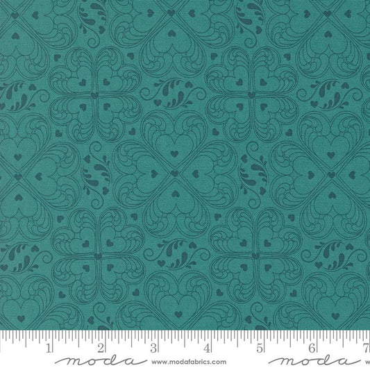 Legendary Love- Teal Valentine Damask: PREORDER