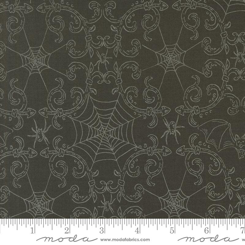 Home Sweet Haunt- Charcoal Rod Iron: Sold by the 1/2 yard