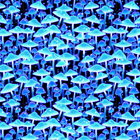 Magic Moon Garden- Blue/Black Mushrooms: Glows in the Dark