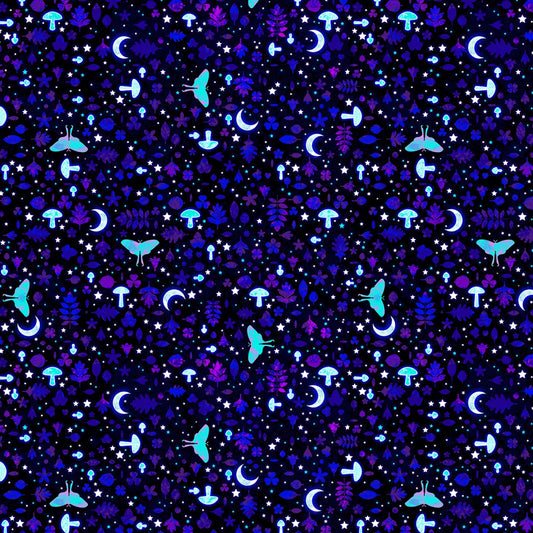 Magic Moon Garden- Black/Multi Moon Garden Icons: Glows in the Dark