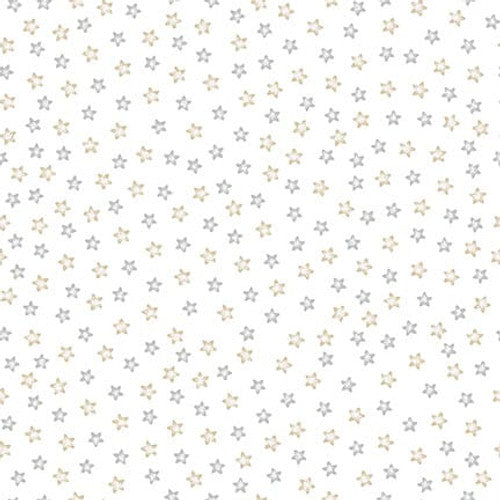 Moonlit Dreams- White Tossed Stars: Sold by the 1/2 yard, PREORDER