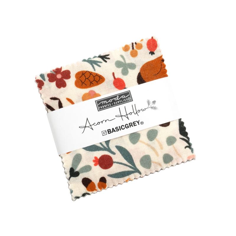 Acorn Hollow Mini Charm Pack- 42 PCS- Moda