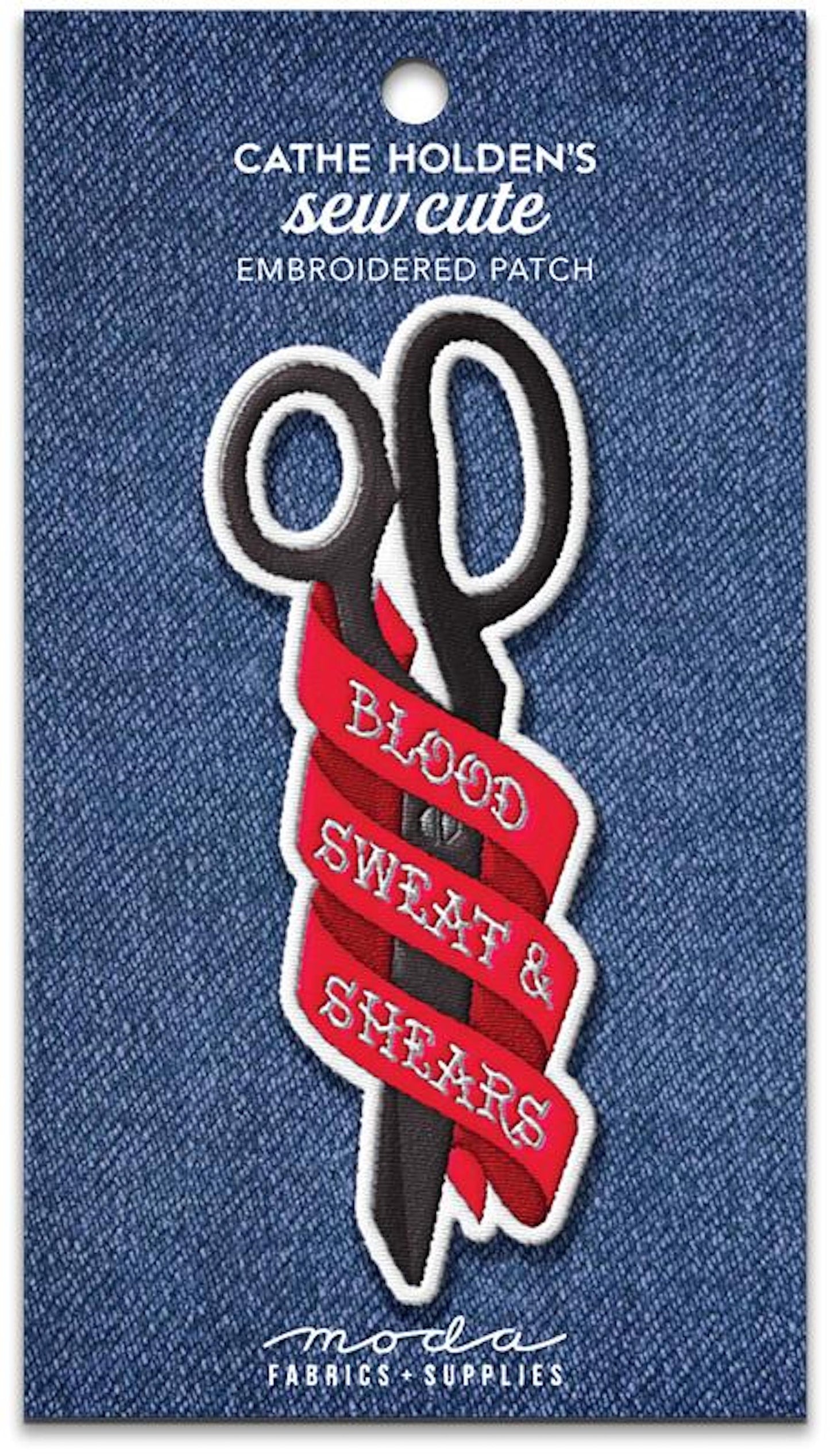 Iron-On Embroidered Patch- Shears